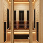 STEALA Nordic Vessna Infrared Sauna (2-Person) — interior view of the bench seating and lighting